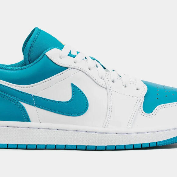 Nike Air Jordan 1 Low Shoes White Aquatone 553558-174 Men's Multi Sizes NEW - Picture 4 of 12